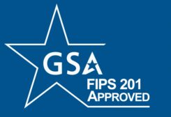 Image of the GSA FIPS 201 approval graphic.