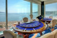 Image of a Starlit Casino table with a discrete IDIS camera.